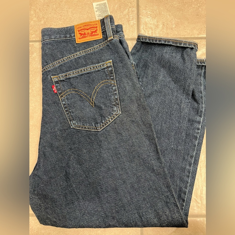 High-Waisted Mom Jeans, 32x27, tapered leg